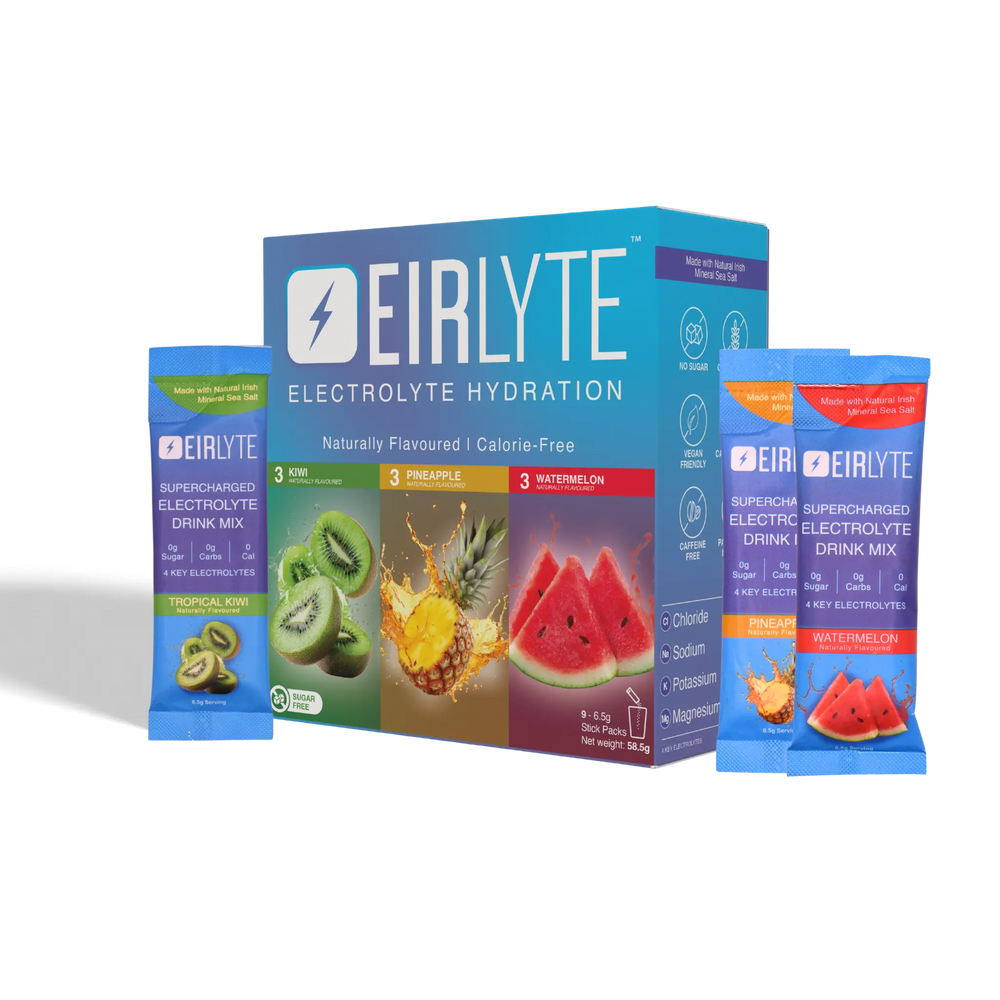 Free EirLyte 9-stick Variety Pack containing Kiwi, Pineapple and Watermelon